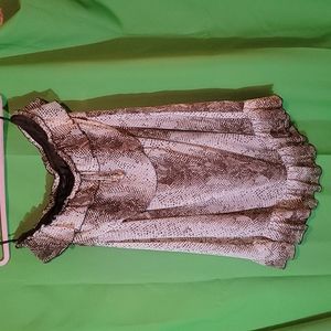 Torrid, size 3, strapless snake print dress